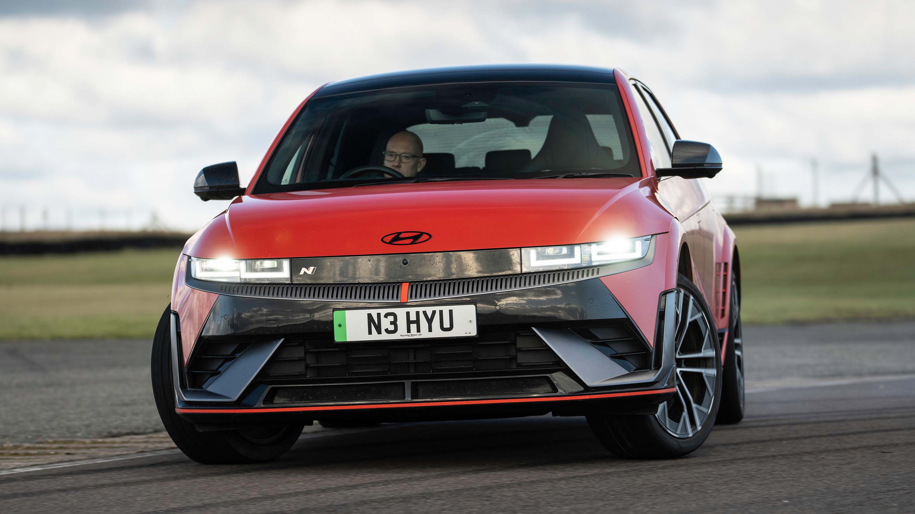 Hyundai Ioniq 5 N exterior front drifting