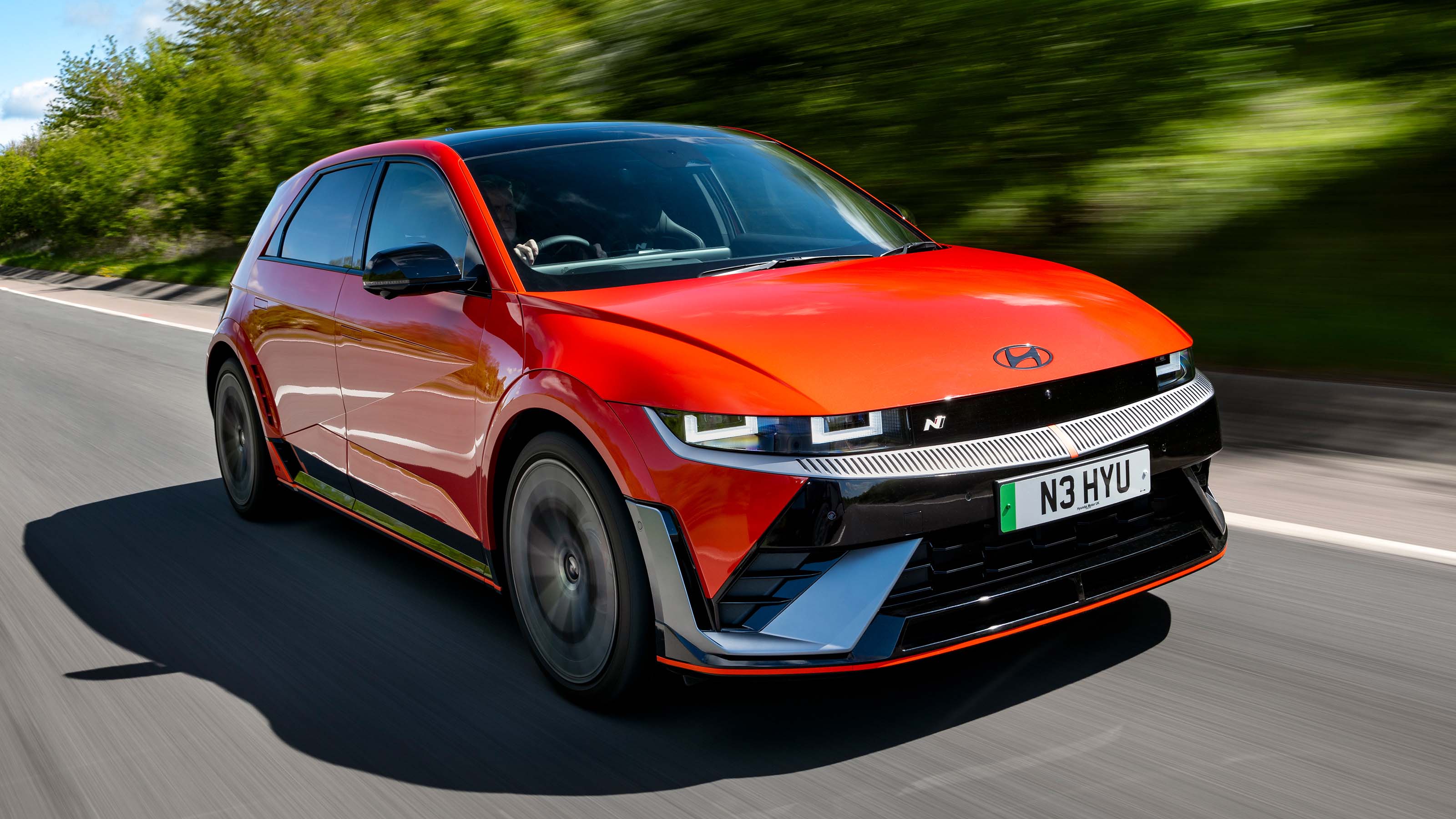 Hyundai Ioniq 5 N exterior front three quarter dynamic