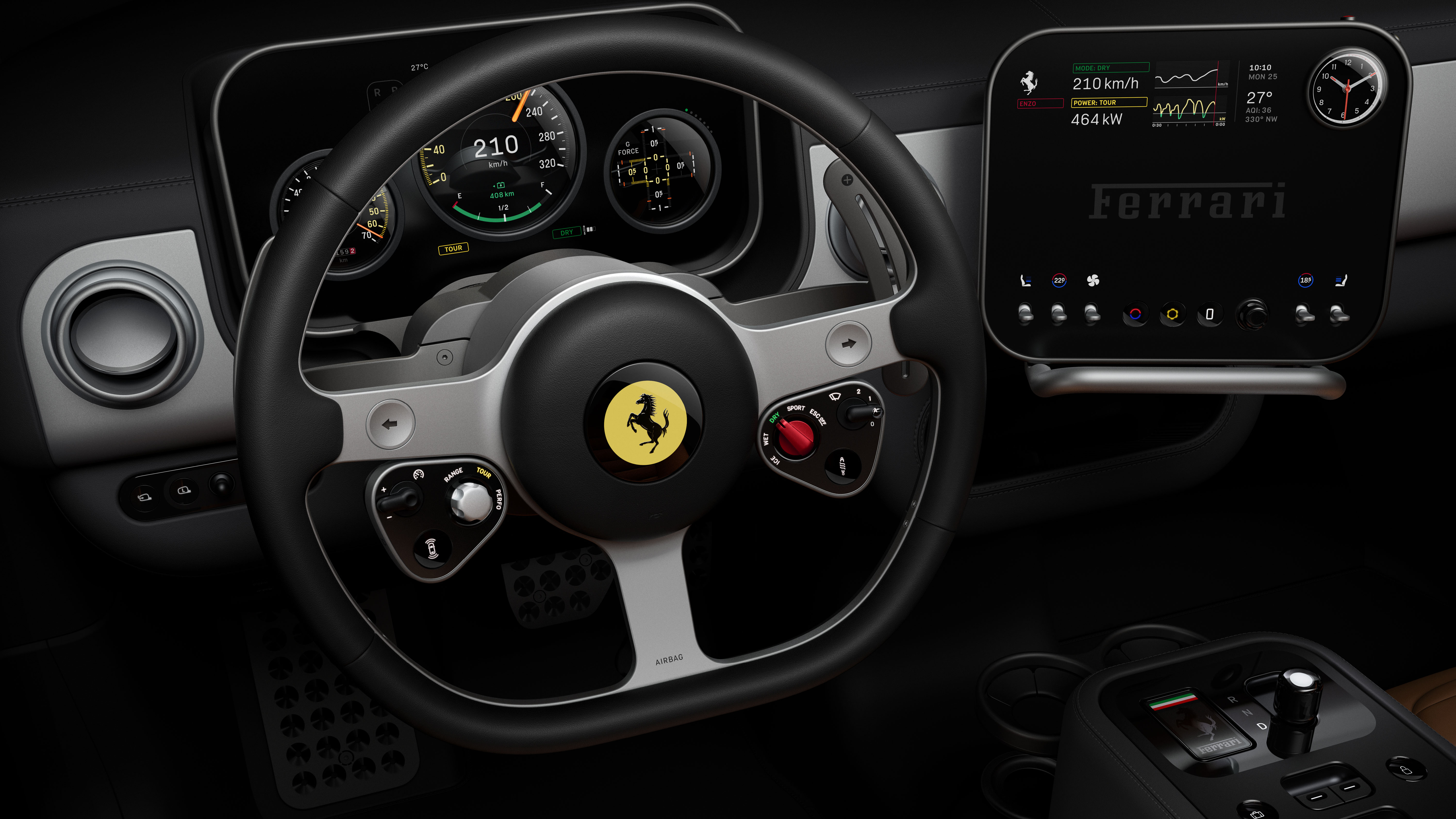 Ferrari Luce interior revealed